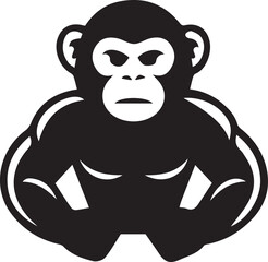 monkey silhouette, jungle animal vector, primate clipart, wild monkey outline, swinging monkey image, tree monkey shape, playful monkey vector, monkey shadow art, forest creature icon