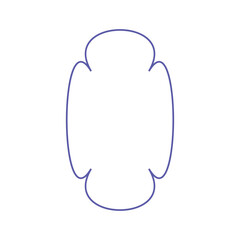 Purple Wavy Curved Abstract Frame Shape