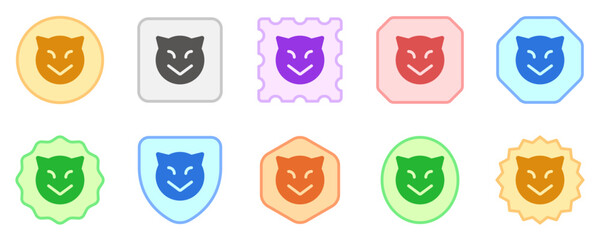 Editable evil devil face vector icon. Part of a big icon set family. Perfect for web and app interfaces, presentations, infographics, etc