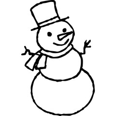 Snowman with Hat Doodle

