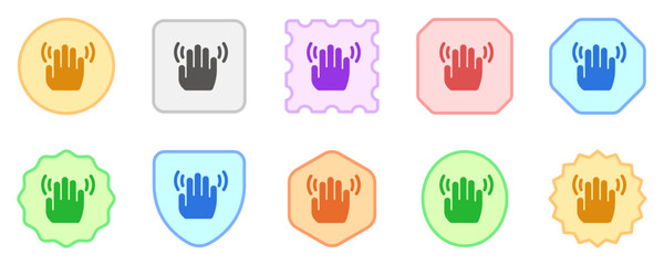 Editable hand wave vector icon. Part of a big icon set family. Perfect for web and app interfaces, presentations, infographics, etc