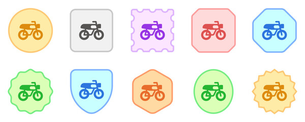 Editable motorbike vector icon. Vehicles, transportation, travel. Part of a big icon set family. Perfect for web and app interfaces, presentations, infographics, etc
