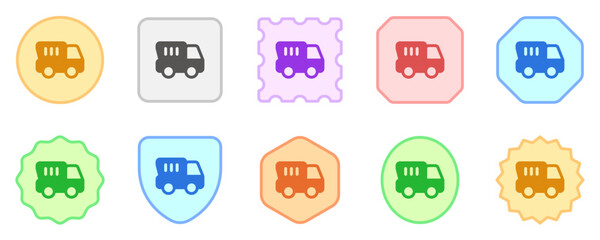 Editable dump truck vector icon. Vehicles, transportation, travel. Part of a big icon set family. Perfect for web and app interfaces, presentations, infographics, etc