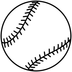 baseball ball sport equipment outline icon