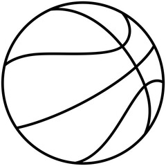 classic basketball ball sport equipment outline icon