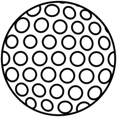 golf ball sport equipment outline icon