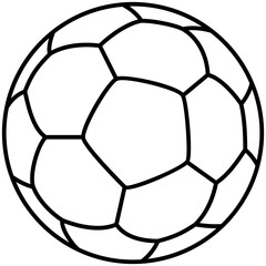 classic football or black and white soccer ball sport equipment outline icon