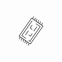 carpet rug icon sign vector