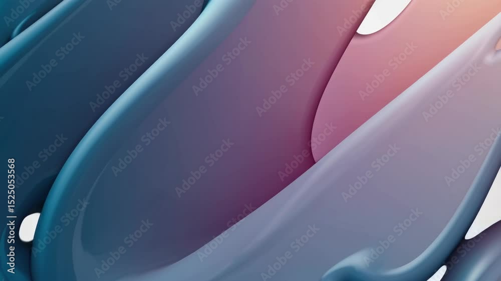 Poster creative abstract design using blue and pink smooth liquid textures