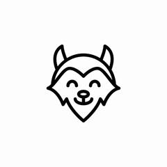 dog husky icon sign vector