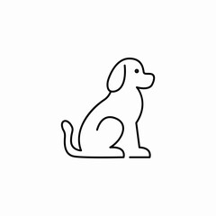 dog sittings icon sign vector