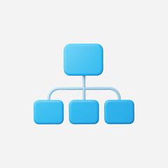 3d Realistic Hierarchy icon vector Illustration