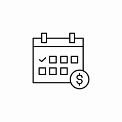 fiscal year icon sign vector