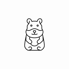 hamster animal icon sign vector