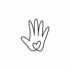 helping hand icon sign vector