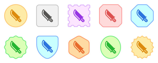 Editable knife, machete, hunting knife vector icon. Part of a big icon set family. Perfect for web and app interfaces, presentations, infographics, etc