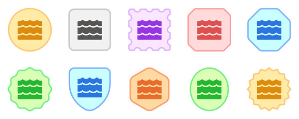 Editable wave, river, ocean, water vector icon. Part of a big icon set family. Perfect for web and app interfaces, presentations, infographics, etc