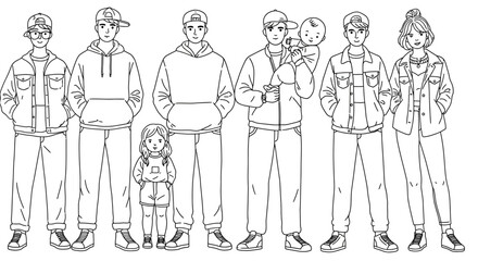 vector illustration of a man and woman