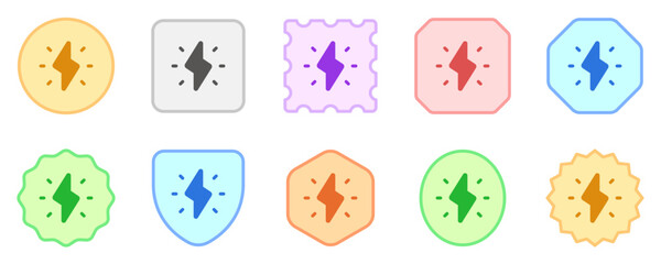 Editable flash on vector icon. Part of a big icon set family. Perfect for web and app interfaces, presentations, infographics, etc