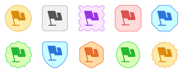 Editable flag vector icon. Part of a big icon set family. Perfect for web and app interfaces, presentations, infographics, etc