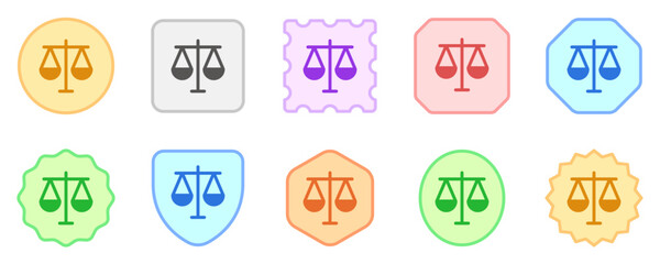 Editable balance scale, law, justice vector icon. Part of a big icon set family. Perfect for web and app interfaces, presentations, infographics, etc