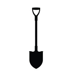 Black silhouette of a shovel gardening tool