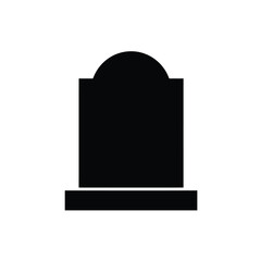 Simple black tombstone icon gravestone symbol