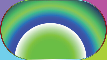 Futuristic Abstract Gradient with Rounded Geometric Design in Vivid Colors
