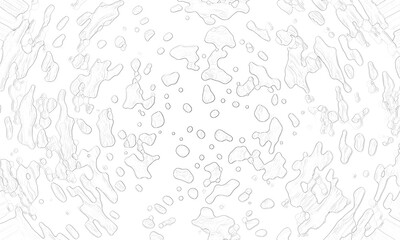 Microorganisms microscopical germs on white background