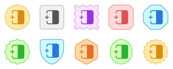 Editable add column to the left vector icon. Part of a big icon set family. Perfect for web and app interfaces, presentations, infographics, etc