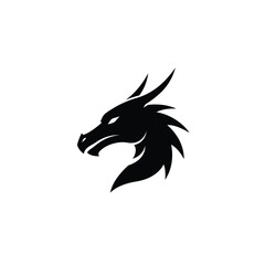 Dragon Head Silhouette: A minimalist yet powerful dragon head silhouette design, symbolizing strength and mystique.