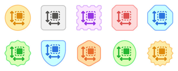 Editable size, area measurement vector icon. Part of a big icon set family. Perfect for web and app interfaces, presentations, infographics, etc