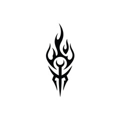 Tribal flame tattoo design fiery symbol ink