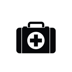 First aid kit medical emergency box icon