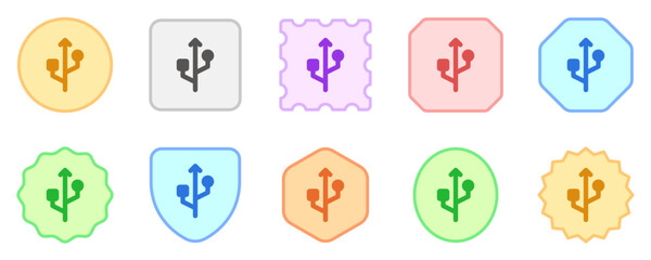 Fototapeta premium Editable vector usb connection icon. Part of a big icon set family. Perfect for web and app interfaces, presentations, infographics, etc