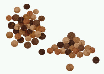 Peppercorn, Black Pepper, Allspice Spice Illustration