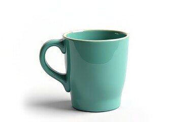 Teal Ceramic Coffee Mug with Heart-Shaped Handle - Perfect for Everyday Use