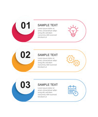 Vector Infographic label design template with icons and 3 options or steps.	
