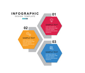 Vector Infographic label design template with icons and 3 options or steps. 