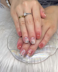 woman hands with manicure