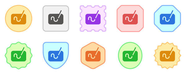 Editable vector drawing tablet icon. Part of a big icon set family. Perfect for web and app interfaces, presentations, infographics, etc