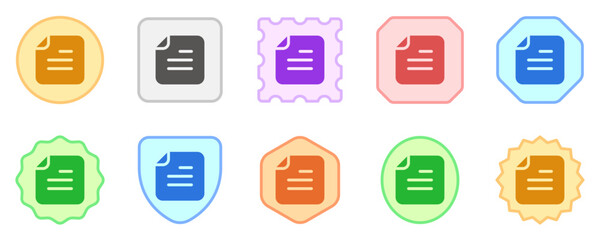 Editable vector text file icon. Part of a big icon set family. Perfect for web and app interfaces, presentations, infographics, etc