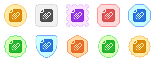 Editable vector attachment file icon. Part of a big icon set family. Perfect for web and app interfaces, presentations, infographics, etc