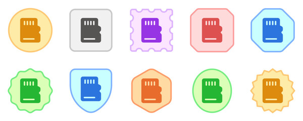Editable vector memory card icon. Part of a big icon set family. Perfect for web and app interfaces, presentations, infographics, etc