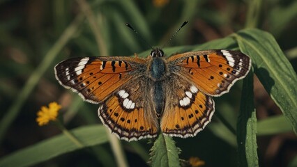 Naklejka premium butterfly on a flower