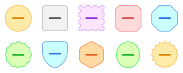 Vector minus negative subtract remove mark icon. Black, white background. Perfect for app and web interfaces, infographics, presentations, marketing, etc.