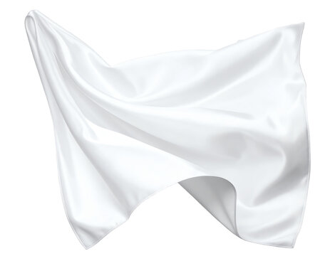 A flowing white flag symbolism of peace.