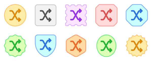 Editable vector shuffle random icon. Black, transparent white background. Part of a big icon set family. Perfect for web and app interfaces, presentations, infographics, etc