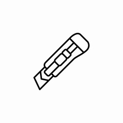 box cutter icon sign vector