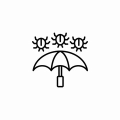 Fototapeta premium bug protection icon sign vector